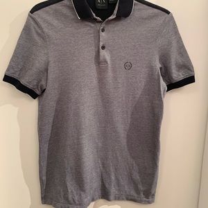 Armani Exchange slim fit polo golf shirt mens XS